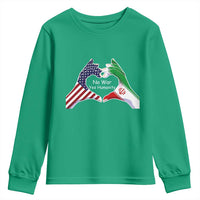Iran Youth Sweatshirt No War Yes Hummanity Persian American Flag Heart Political Statement