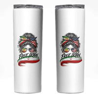 Free Iran Skinny Tumbler Persian American Pride Lion Sun Flag Messy Bun