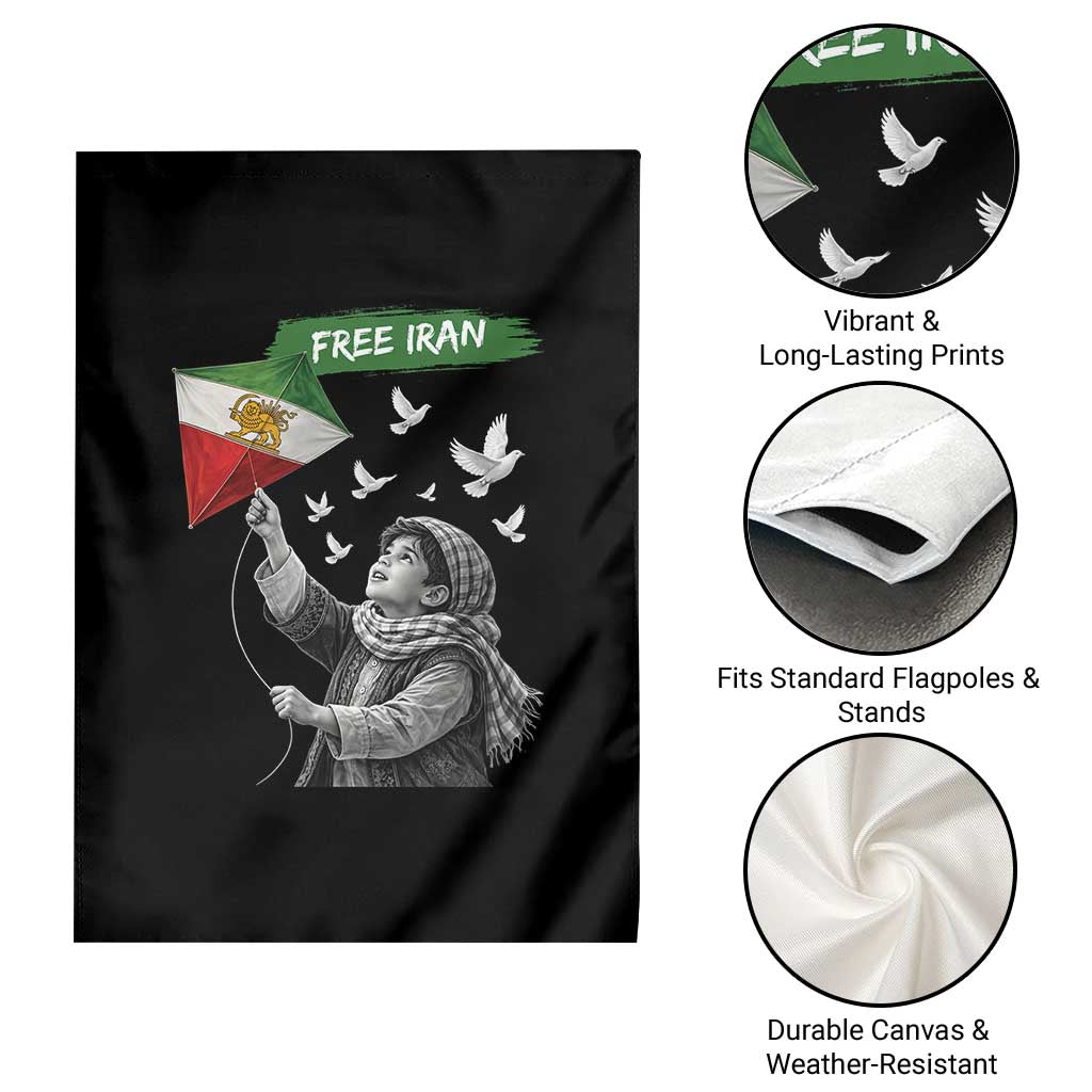 Free Iran Garden Flag Lion And Sun Flag Persian Freedom Movement