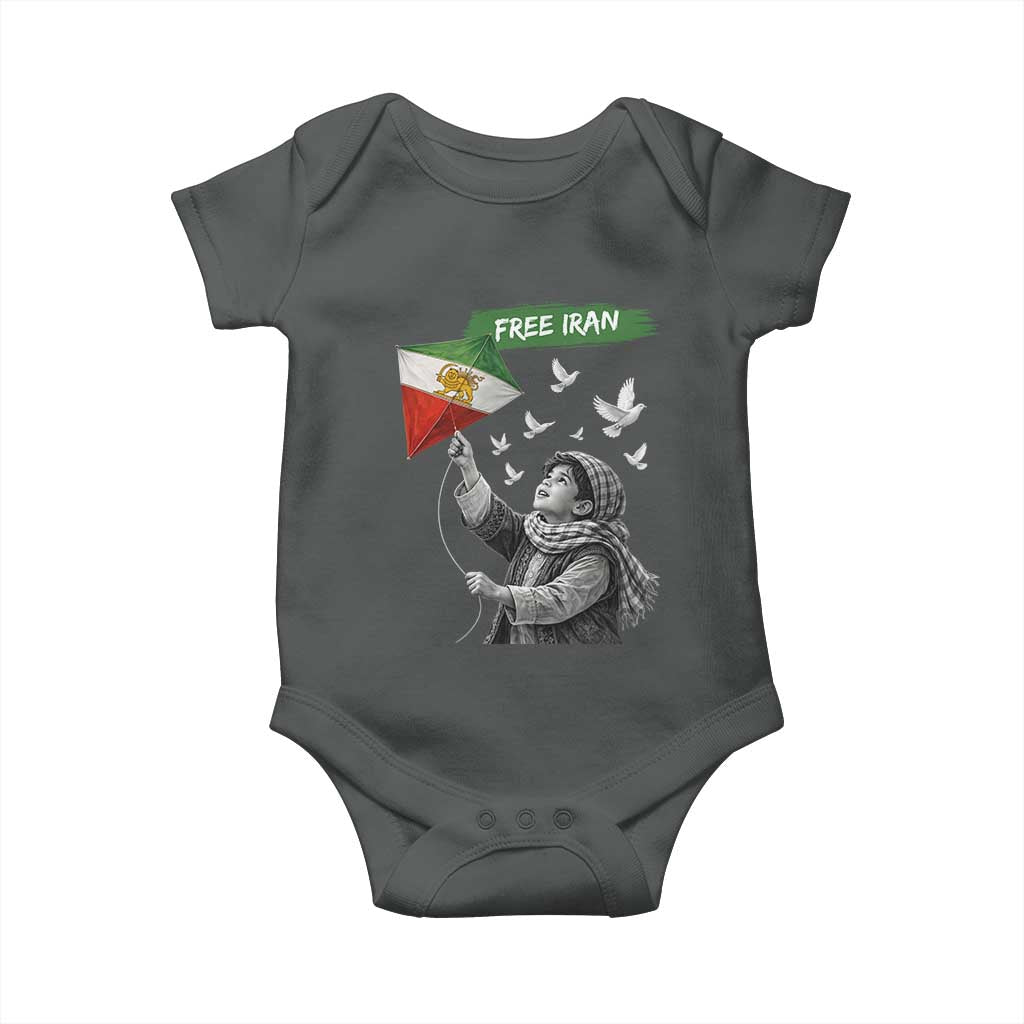 Free Iran Baby Onesie Lion And Sun Flag Persian Freedom Movement