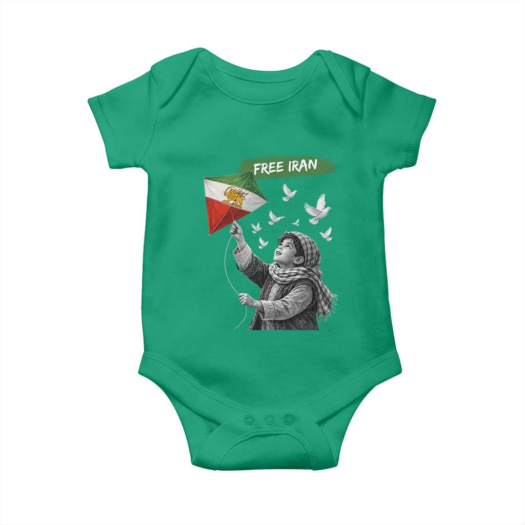 Free Iran Baby Onesie Lion And Sun Flag Persian Freedom Movement