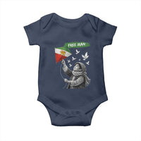 Free Iran Baby Onesie Lion And Sun Flag Persian Freedom Movement