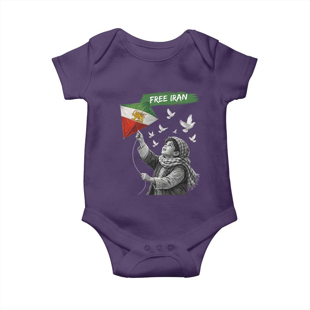 Free Iran Baby Onesie Lion And Sun Flag Persian Freedom Movement