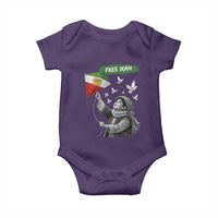 Free Iran Baby Onesie Lion And Sun Flag Persian Freedom Movement