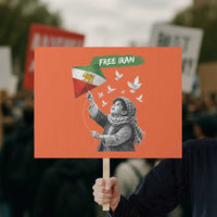 Free Iran Protest Sign Lion And Sun Flag Persian Freedom Movement