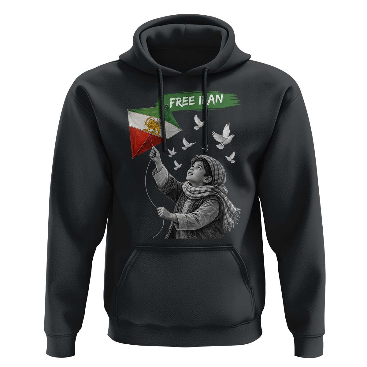 Free Iran Hoodie Lion And Sun Flag Persian Freedom Movement
