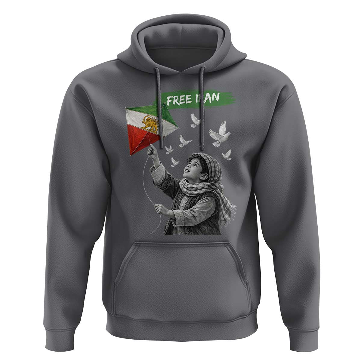 Free Iran Hoodie Lion And Sun Flag Persian Freedom Movement