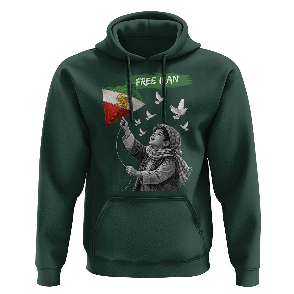 Free Iran Hoodie Lion And Sun Flag Persian Freedom Movement