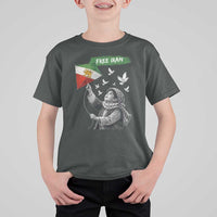Free Iran T Shirt For Kid Lion And Sun Flag Persian Freedom Movement