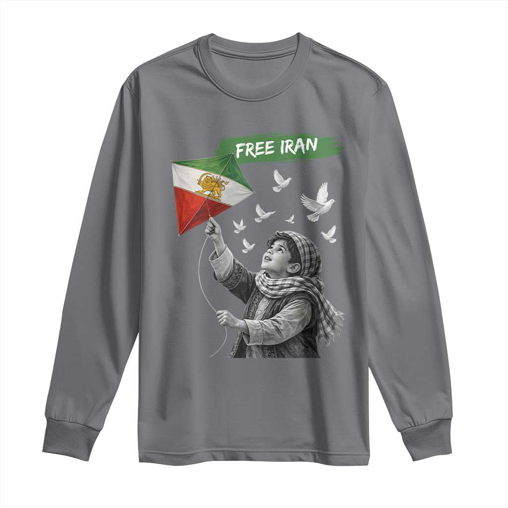 Free Iran Long Sleeve Shirt Lion And Sun Flag Persian Freedom Movement