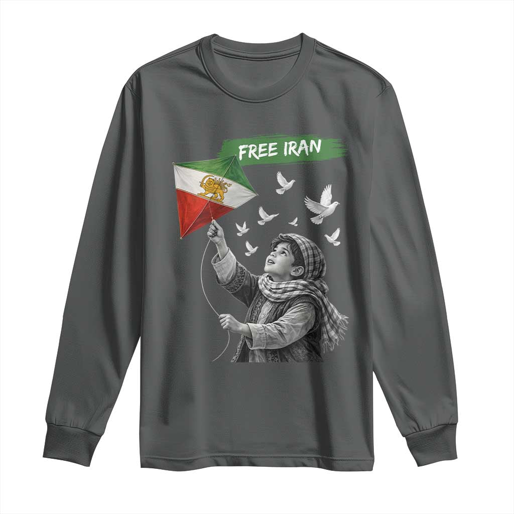Free Iran Long Sleeve Shirt Lion And Sun Flag Persian Freedom Movement