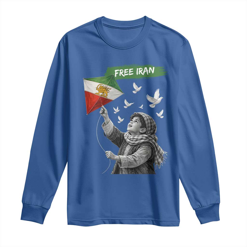 Free Iran Long Sleeve Shirt Lion And Sun Flag Persian Freedom Movement