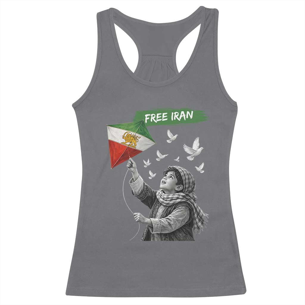 Free Iran Racerback Tank Top Lion And Sun Flag Persian Freedom Movement