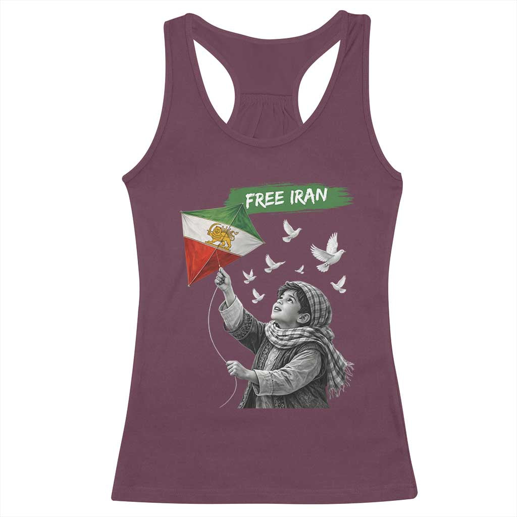 Free Iran Racerback Tank Top Lion And Sun Flag Persian Freedom Movement
