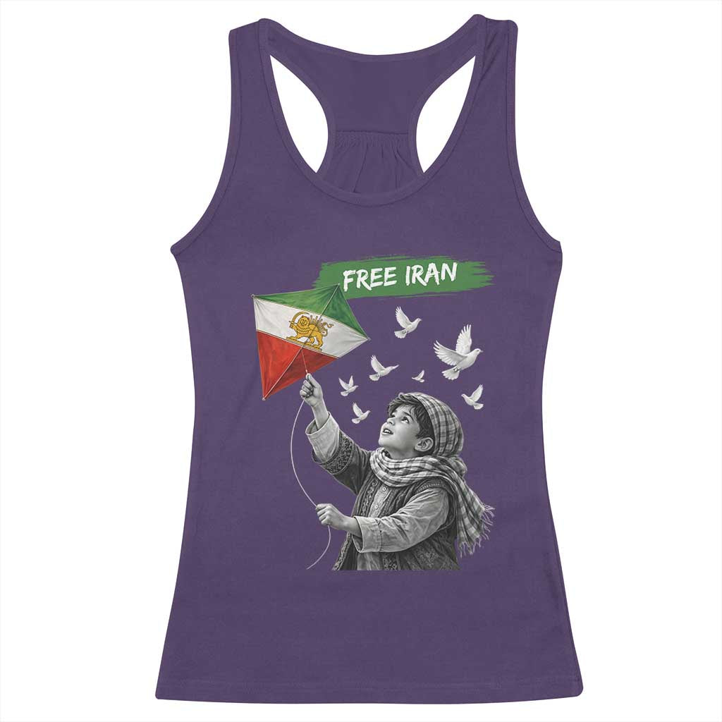 Free Iran Racerback Tank Top Lion And Sun Flag Persian Freedom Movement