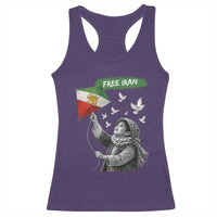 Free Iran Racerback Tank Top Lion And Sun Flag Persian Freedom Movement