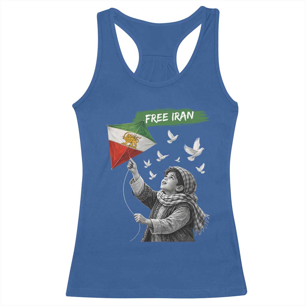 Free Iran Racerback Tank Top Lion And Sun Flag Persian Freedom Movement