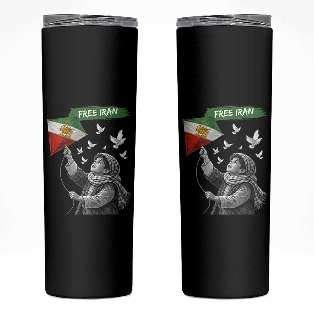 Free Iran Skinny Tumbler Lion And Sun Flag Persian Freedom Movement