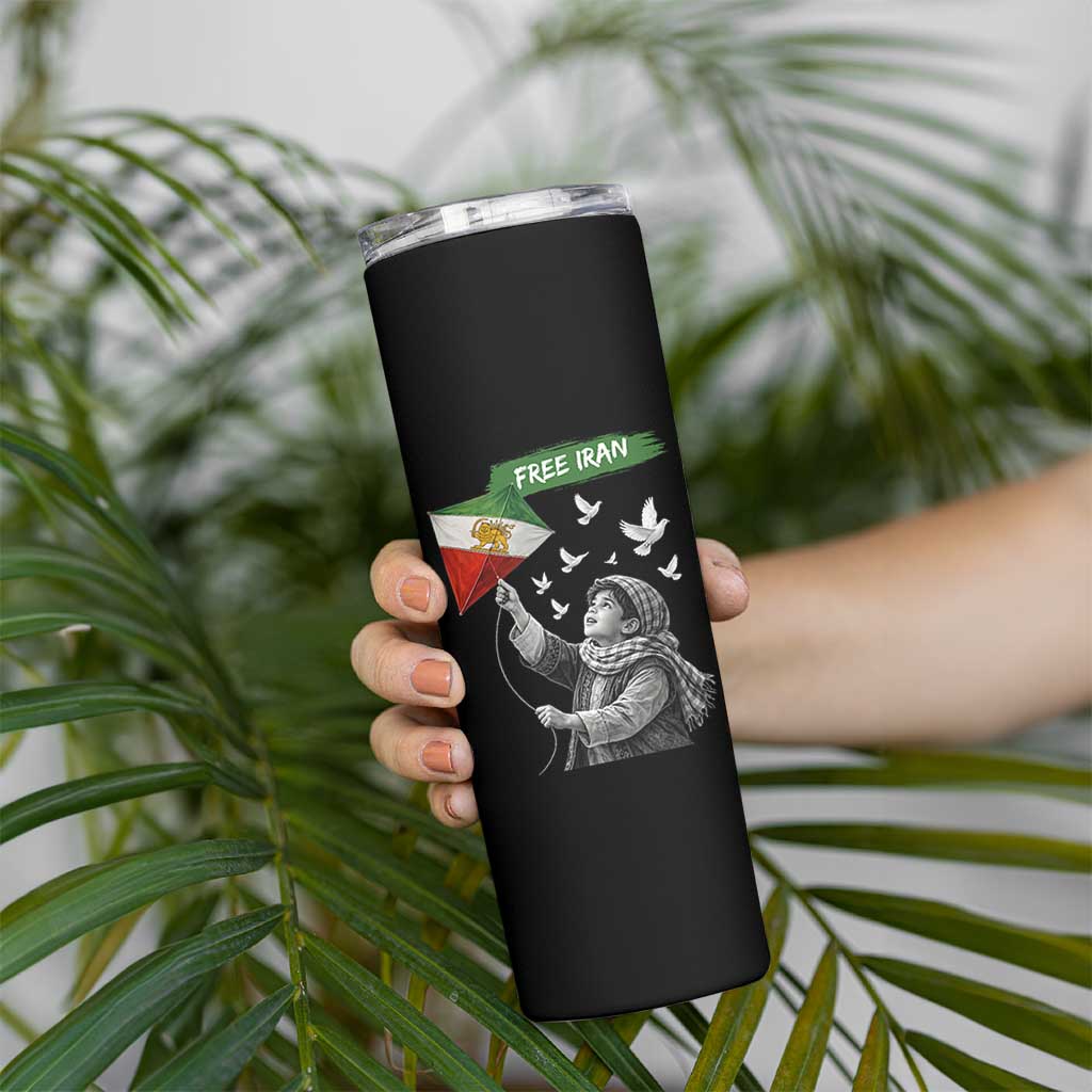 Free Iran Skinny Tumbler Lion And Sun Flag Persian Freedom Movement