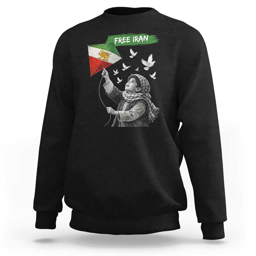 Free Iran Sweatshirt Lion And Sun Flag Persian Freedom Movement