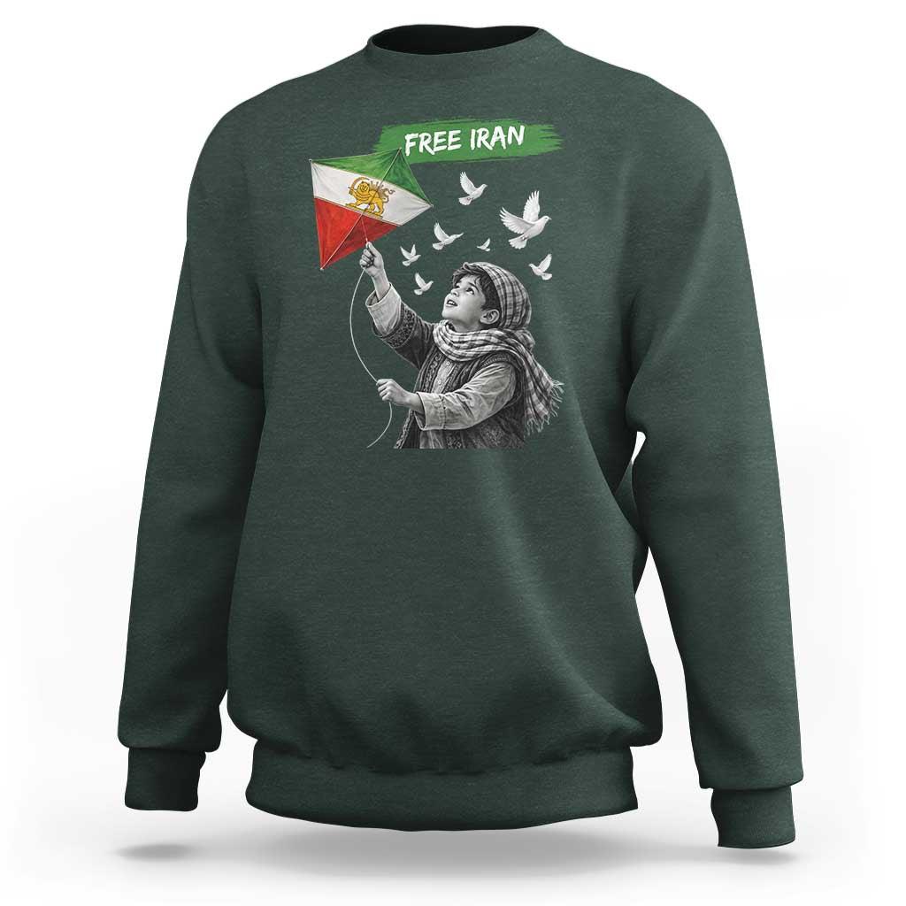Free Iran Sweatshirt Lion And Sun Flag Persian Freedom Movement