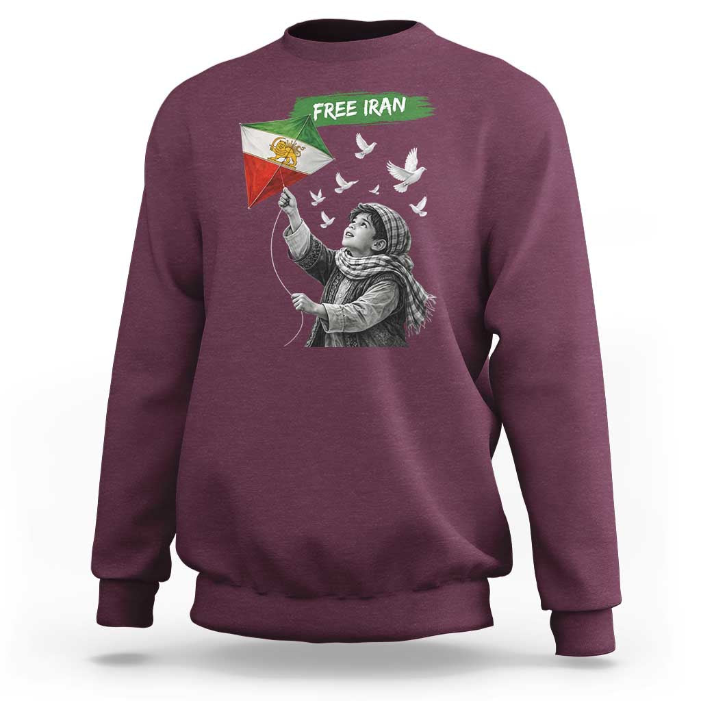 Free Iran Sweatshirt Lion And Sun Flag Persian Freedom Movement