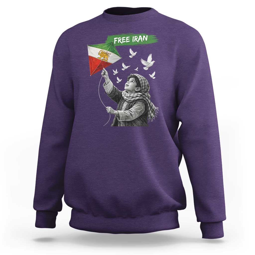 Free Iran Sweatshirt Lion And Sun Flag Persian Freedom Movement