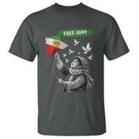 Free Iran T Shirt Lion And Sun Flag Persian Freedom Movement