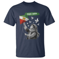Free Iran T Shirt Lion And Sun Flag Persian Freedom Movement
