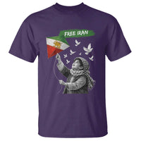 Free Iran T Shirt Lion And Sun Flag Persian Freedom Movement