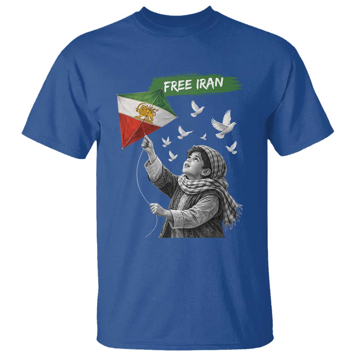 Free Iran T Shirt Lion And Sun Flag Persian Freedom Movement