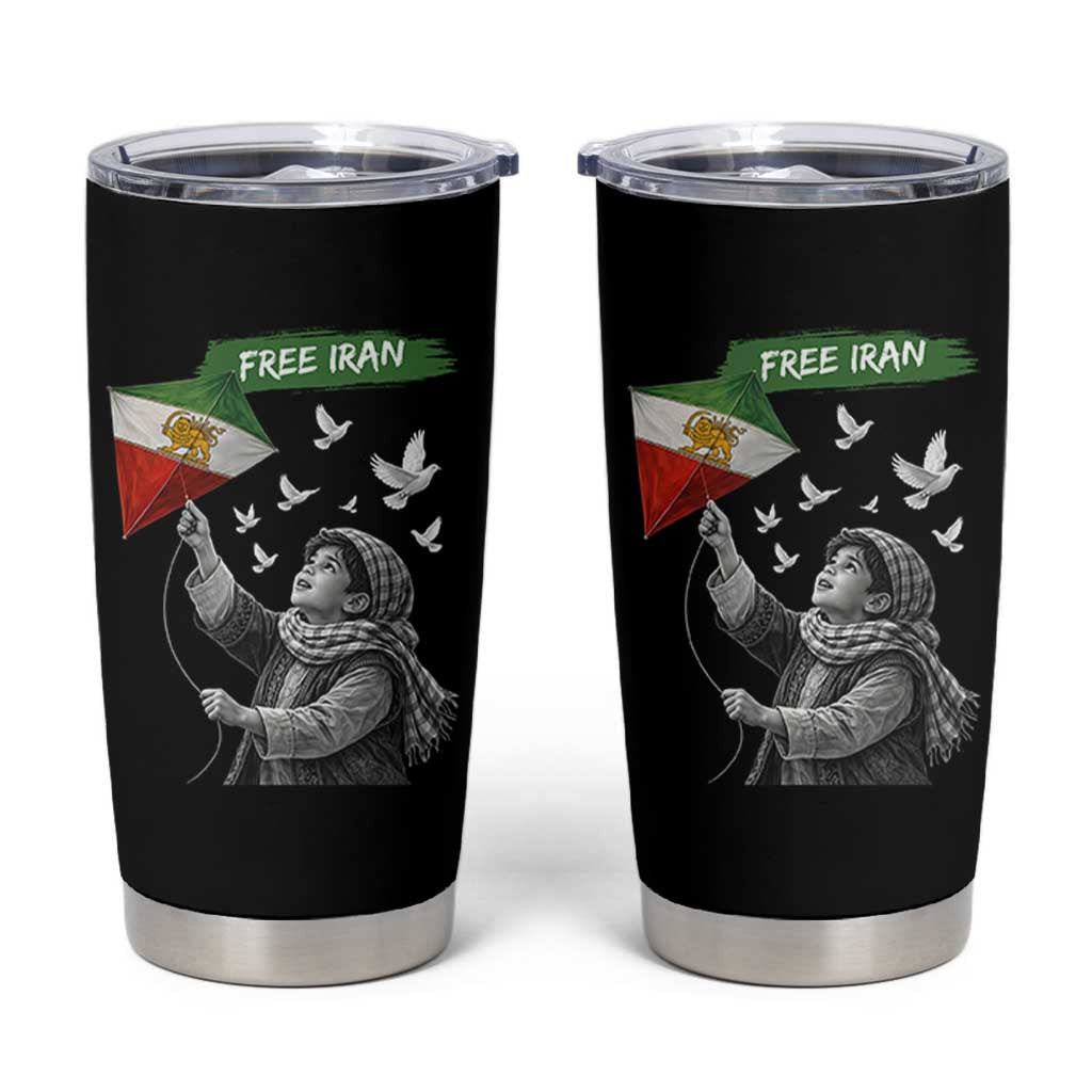 Free Iran Tumbler Cup Lion And Sun Flag Persian Freedom Movement