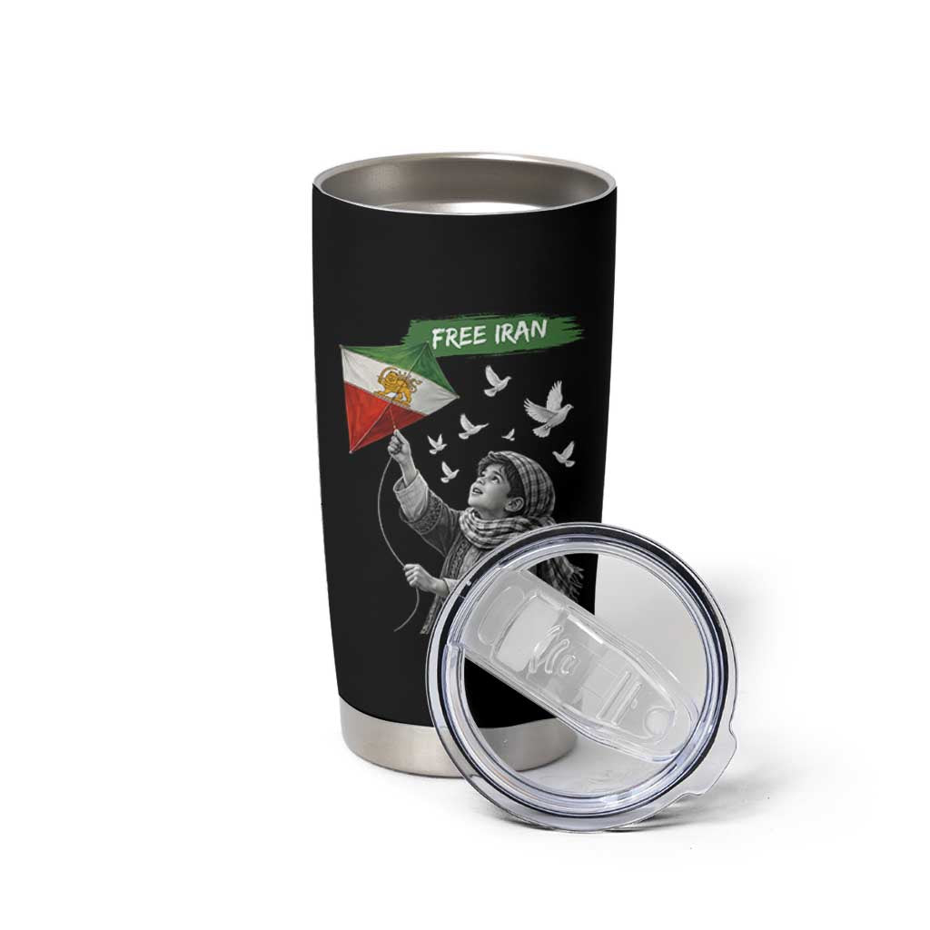 Free Iran Tumbler Cup Lion And Sun Flag Persian Freedom Movement