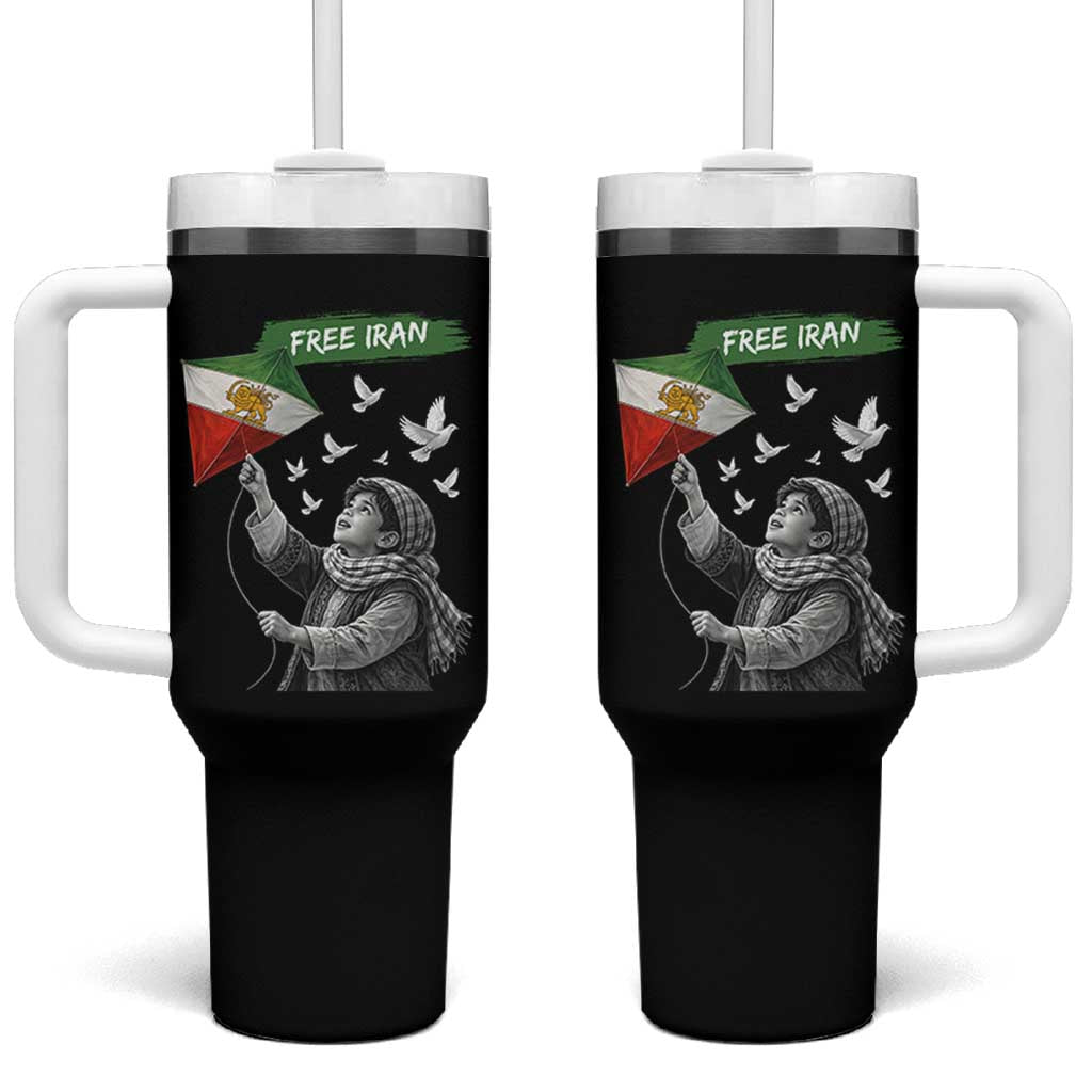 Free Iran Tumbler With Handle Lion And Sun Flag Persian Freedom Movement
