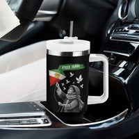 Free Iran Tumbler With Handle Lion And Sun Flag Persian Freedom Movement