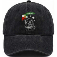 Free Iran Washed Cotton Baseball Cap Lion And Sun Flag Persian Freedom Movement