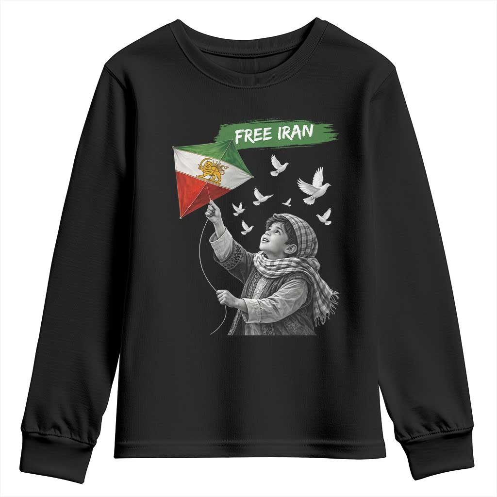 Free Iran Youth Sweatshirt Lion And Sun Flag Persian Freedom Movement