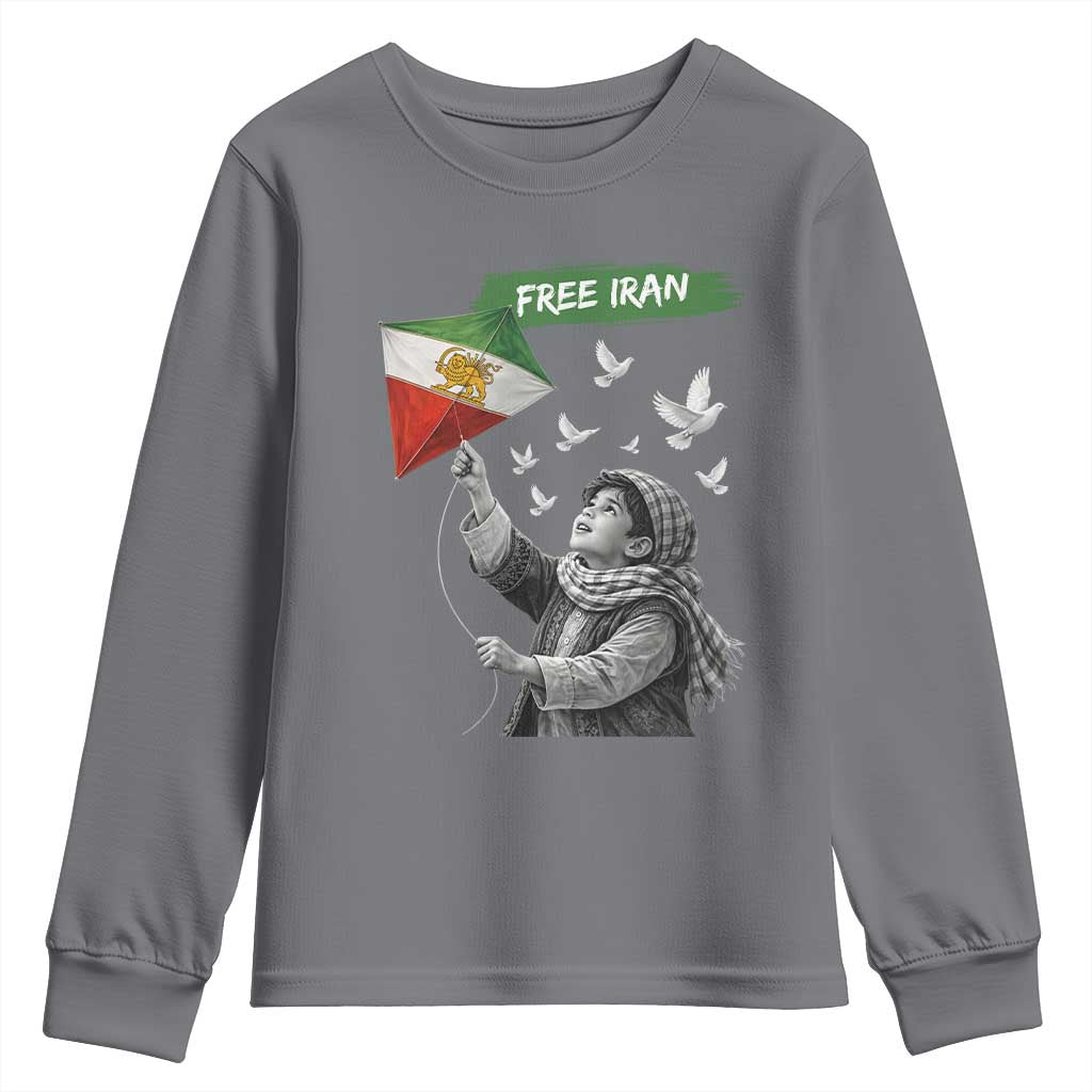 Free Iran Youth Sweatshirt Lion And Sun Flag Persian Freedom Movement