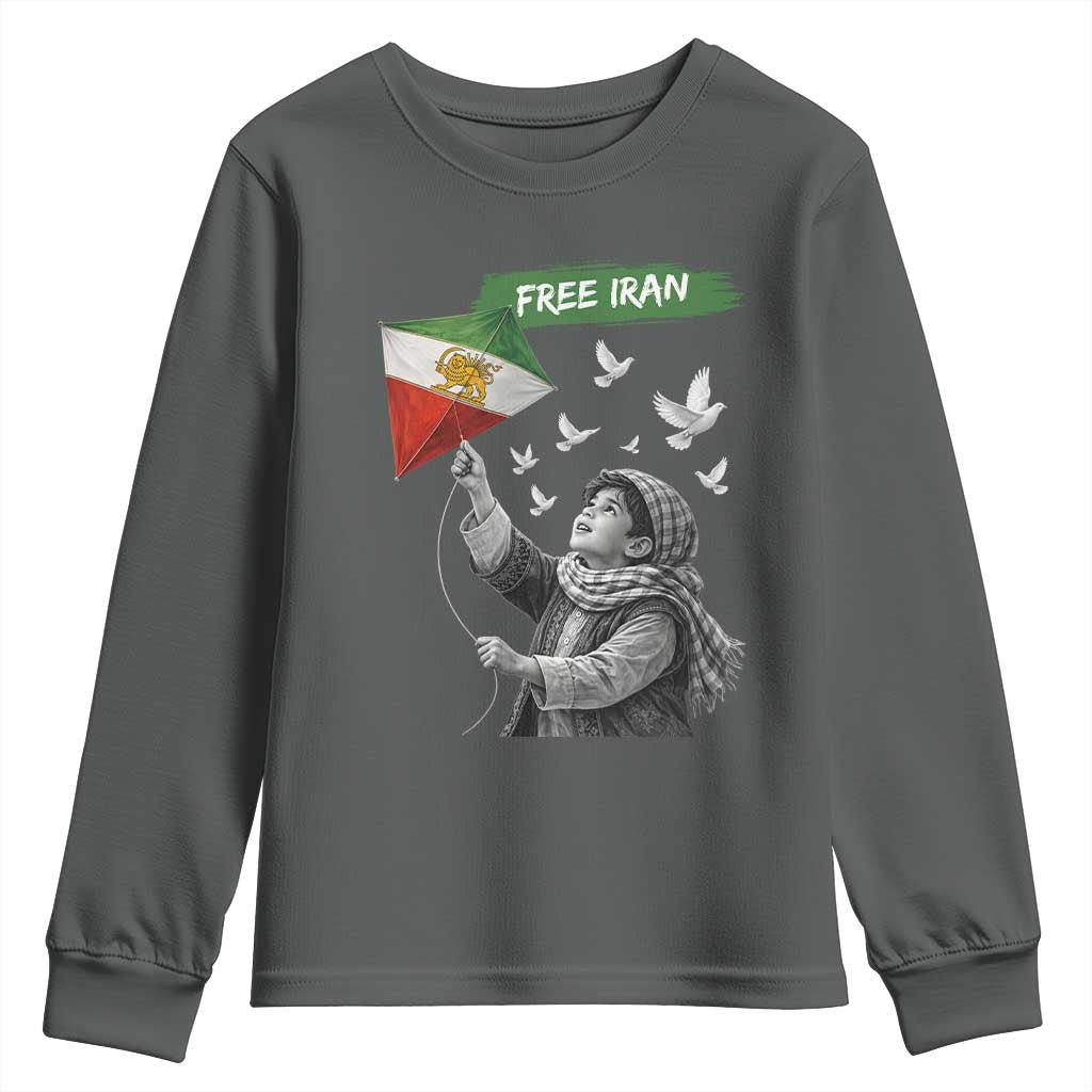 Free Iran Youth Sweatshirt Lion And Sun Flag Persian Freedom Movement