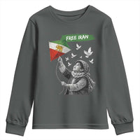 Free Iran Youth Sweatshirt Lion And Sun Flag Persian Freedom Movement
