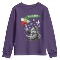 Free Iran Youth Sweatshirt Lion And Sun Flag Persian Freedom Movement