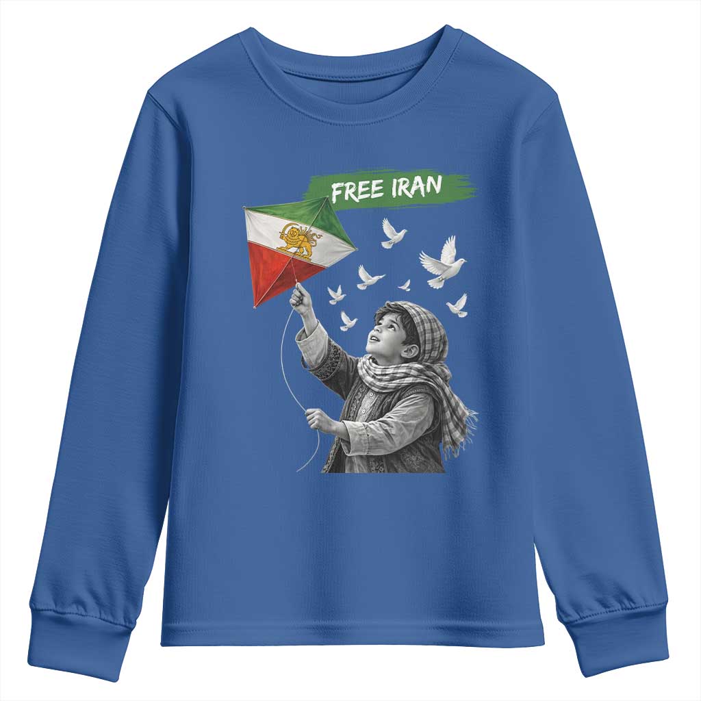 Free Iran Youth Sweatshirt Lion And Sun Flag Persian Freedom Movement