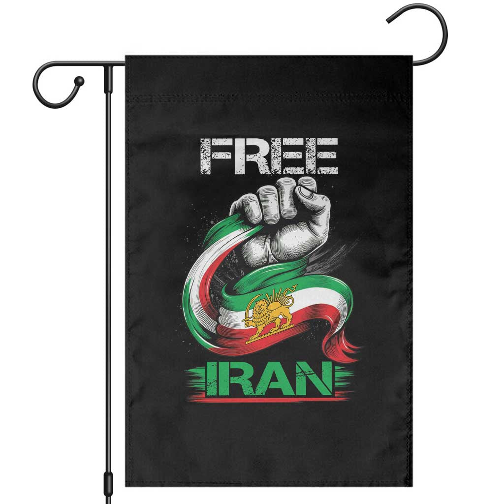 Free Iran Garden Flag Iran Lion Sun Flag Fist