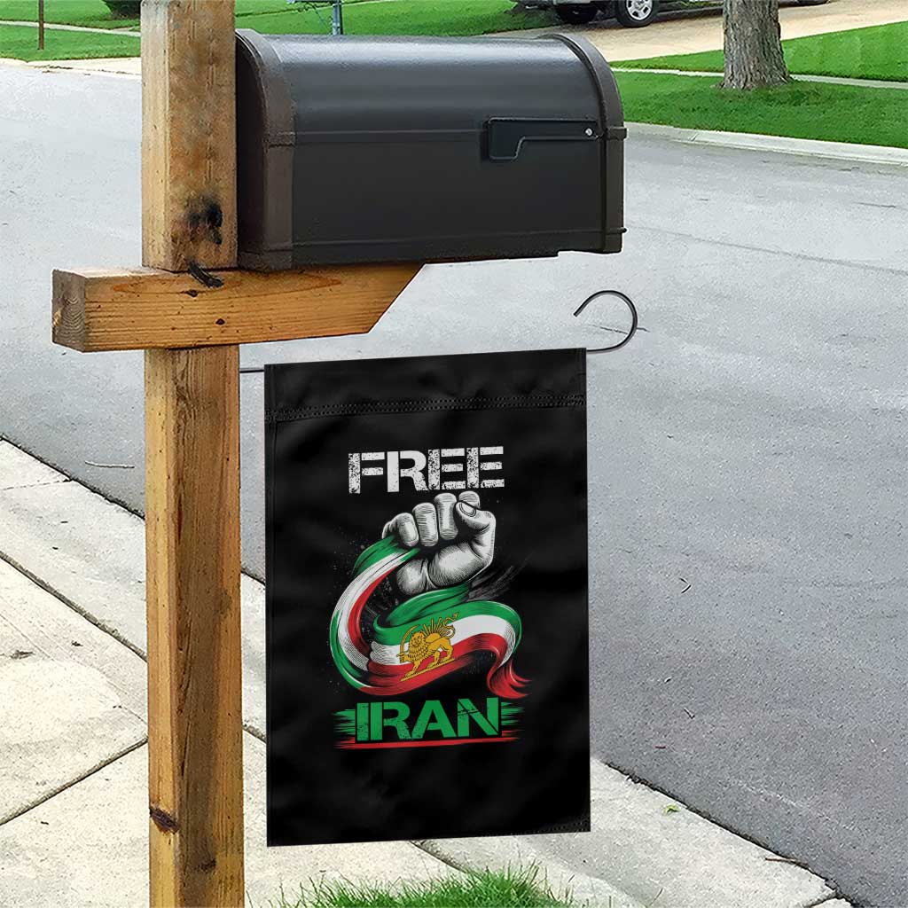 Free Iran Garden Flag Iran Lion Sun Flag Fist
