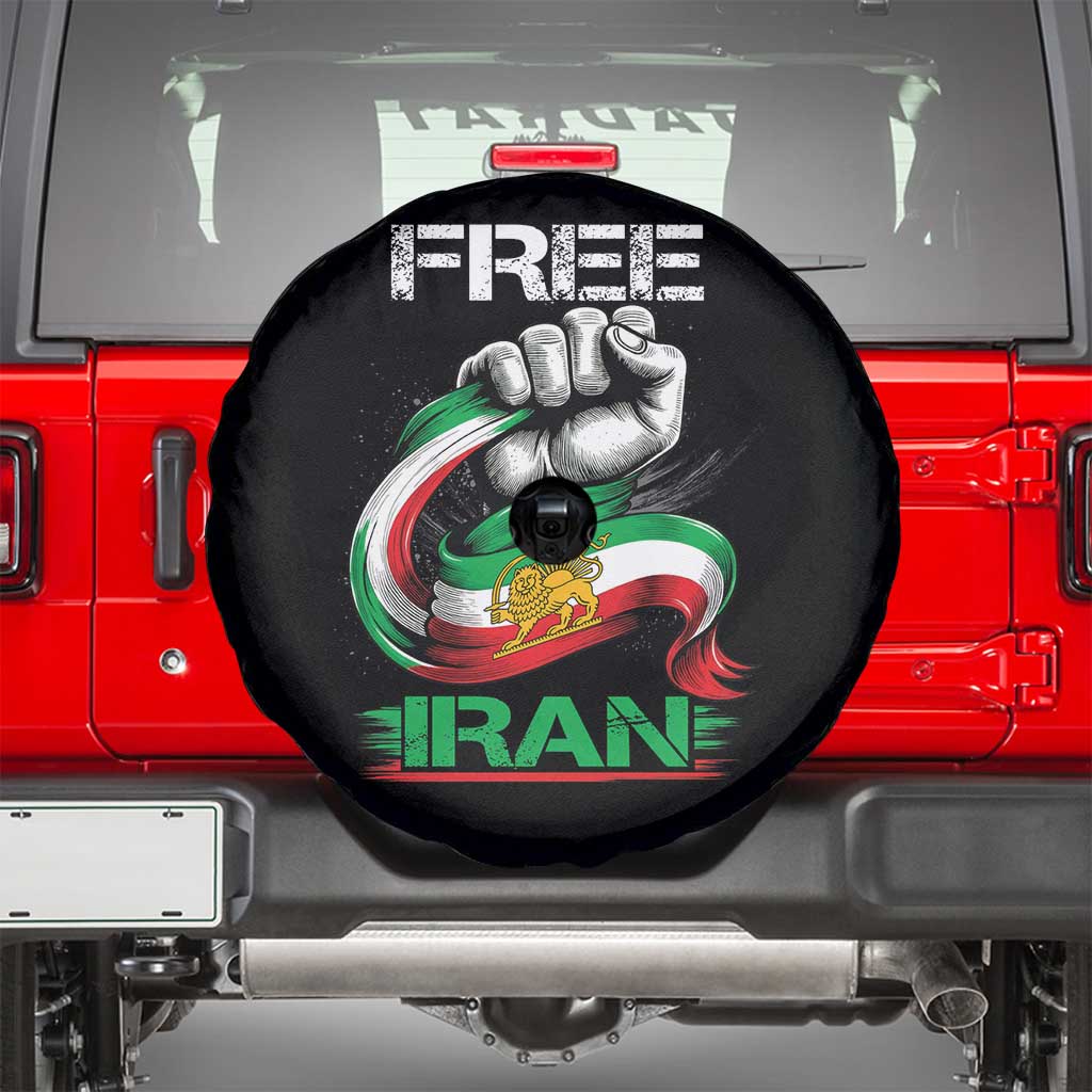 Free Iran Spare Tire Cover Iran Lion Sun Flag Fist