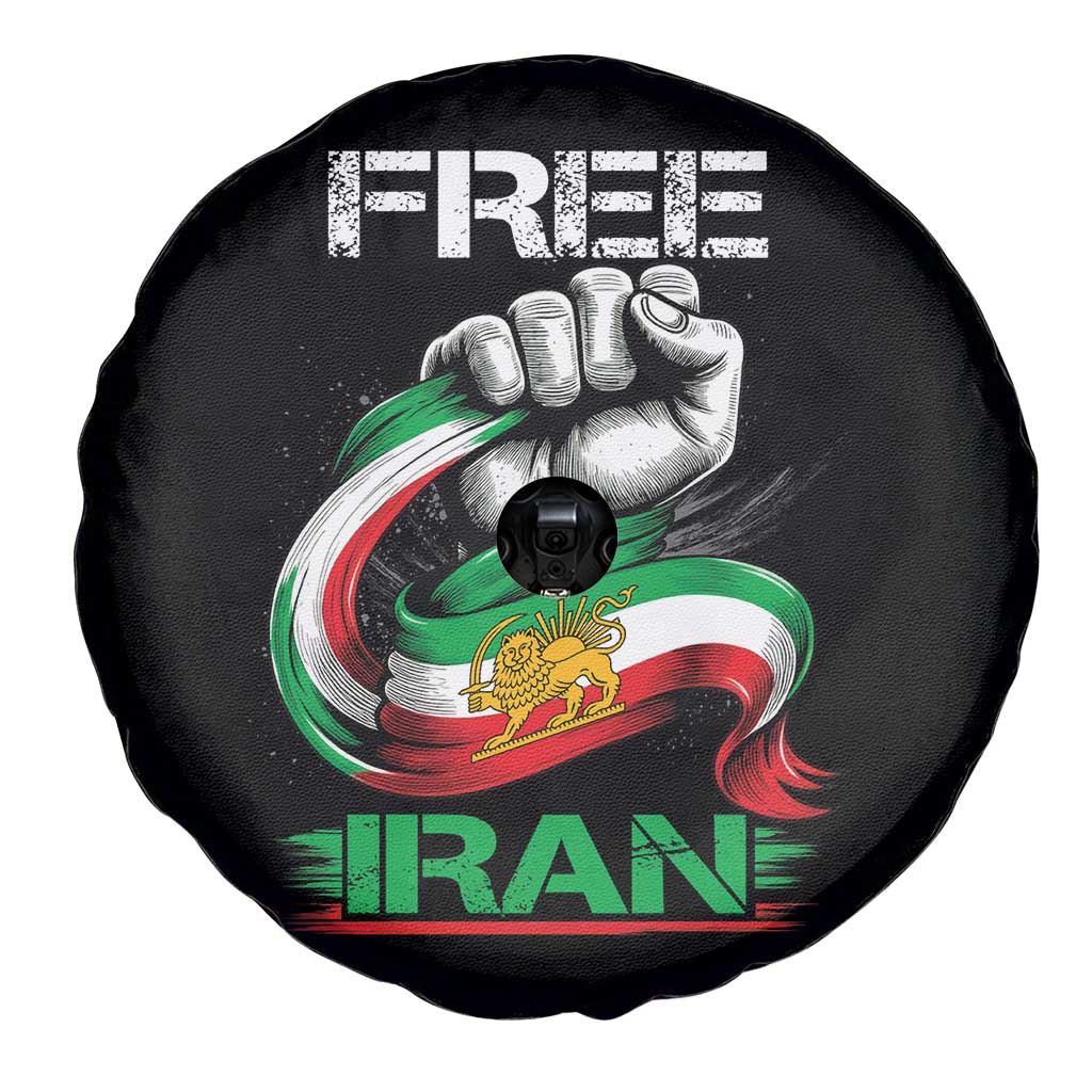 Free Iran Spare Tire Cover Iran Lion Sun Flag Fist