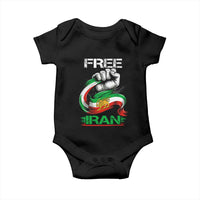 Free Iran Baby Onesie Iran Lion Sun Flag Fist