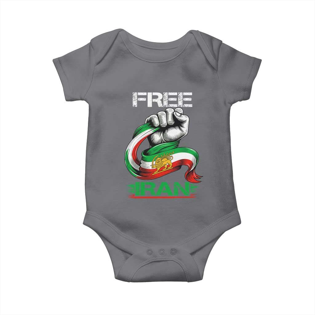 Free Iran Baby Onesie Iran Lion Sun Flag Fist