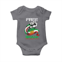 Free Iran Baby Onesie Iran Lion Sun Flag Fist
