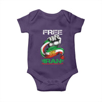 Free Iran Baby Onesie Iran Lion Sun Flag Fist